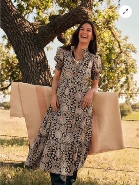 Tuckernuck Hyacinth House Women’s Printed Floral Bennett Maxi Dress Small